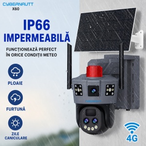 CAMERA SUPRAVEGHERE 2K CU ZOOM OPTIC, CU PANOU SOLAR, 3 LENTILE, 6MP, INTELIGENTA ARTIFICIALAA , SENZOR MISCARE, OKAM PRO - Img 2