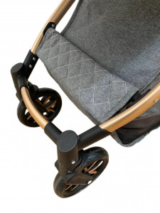 Carucior 3 In 1, Scoica, Landou si Sport, Reversibil Si Cu Suspensii T6, Gri - Img 5
