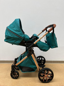 Carucior 3 In 1, Scoica, Landou si Sport, Reversibil Si Cu Suspensii T6, Verde - Img 3