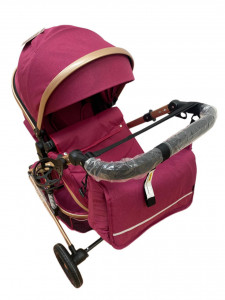 Carucior bebe 2 in 1, 0-36 luni, desene, T7 visiniu - Img 6