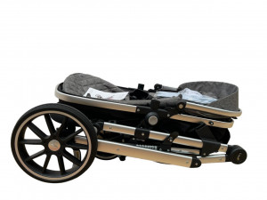Carucior copii transformabil 3in1, Landou Reversibil, T4, Negru - Img 3