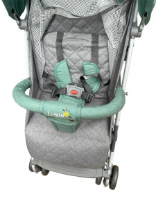Carucior sport bebelusi, Hope709 T, pliere troller, compatibil avion, roti pline, 0-36 luni, gri-turquaz - Img 5