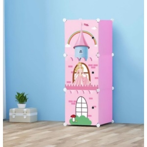 Dulap modular cu ANIMALUTE , 3 compartimente colorat pentru camera copiilor