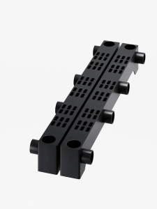 Dulap Organizator Modular 123x84x32cm, cu 8 Compartimente și Uși Rabatabile, Cadru Metalic - Img 2