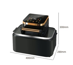 Friteuza cu aer cald, 1700 W, 12L, display Digital, temperatura 200 °C, 6 programe, functii - prajire, coacere, rumenire, grill, vas detasabil, Negru - Img 2