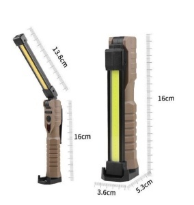 Lanterna LED COB pliabila, magnetica, 7 moduri, incarcare Type-C, 1200mAh, bej/negru - Img 3