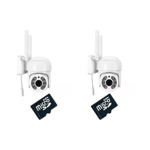 PACHET 2 CAMERE SUPRAVEGHERE WIFI JORTAN JT-8161QJ + 2 X CARD 32GB - Img 1