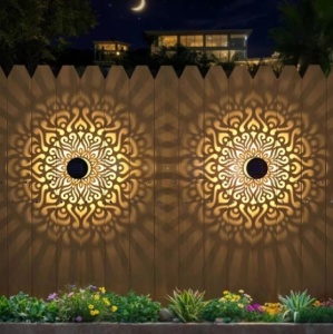 SET 2 LAMPI SOLARE DE PERETE FLOWER LED ALB CALD