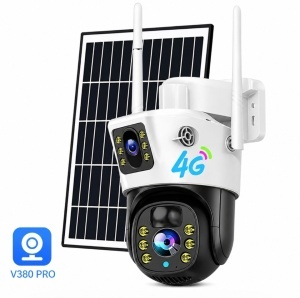 CAMERA DE SUPRAVEGHERE CU PANOU SOLAR SLOT DE CARTELA 4G DUBLA