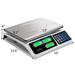 Cantar electronic cu acumulator maxim 40kg ecran LCD - Img 2