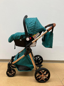 Carucior 3 In 1, Scoica, Landou si Sport, Reversibil Si Cu Suspensii T6, Verde - Img 4
