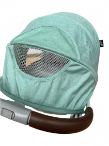 Carucior sport bebelusi, Hope709 T, pliere troller, compatibil avion, roti pline, 0-36 luni, gri-turquaz - Img 6