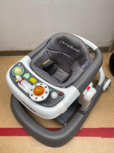 Premergator si Antemergator, 3 in 1,functie si de scaun de masa, reglabil pe inaltime, cu roti de silicon,muzical,gri - Img 4