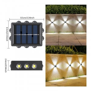 SET 8 LAMPI SOLARE DE PERETE SAU SOL CU LED IN 4 DIRECTII - Img 4