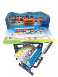 Set birou si scaunel, pentru copii, lemn si metal, +2 ani B12