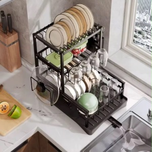 Uscător și Organizator de Vase 3 Niveluri – Economisire Spațiu pentru Bucătării - Img 3