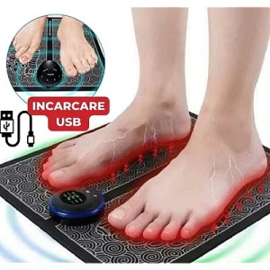 1+1 GRATIS Aparat masaj picioare cu Incarcare USB pentru electrostimulare 19 niveluri intensitate - Img 3