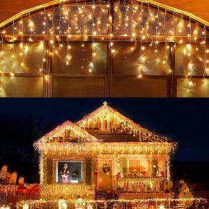 BLACK FRIDAY 2+2 GRATIS Instalatie franjuri pentru impodobirea casei 12 metri 300 led - total 48 metri 1200 led - Img 3
