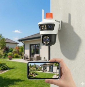 Camera de Supraveghere Jortan Wifi, 12 Megapixeli, Rezolutie 4K, Night Color, Smart Tracking, Alarma - Img 2