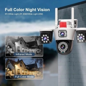 CAMERA SUPRAVEGHERE 4K 12MP CU 3 LENTILE + WIFI 5G + CABLU UTP - Img 5