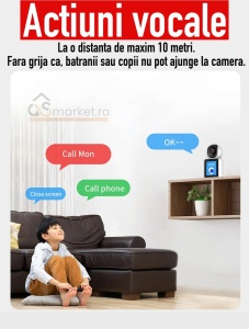 CAMERA SUPRAVEGHERE CU APELARE WIFI , ECRAN, SENZOR MISCARE,VEDERE NOCTURNA - Img 8