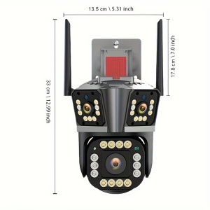 CAMERA SUPRAVEGHERE TRIPLA 9 MP WIFI + PORT UTP IPC360 HOME + CARD 32GB - Img 3