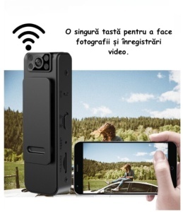 Camera Video Recorder HD 1080P cu Clip Magnetic pentru Conferinte si Sporturi in Aer Liber, Negru - Img 2