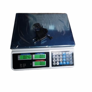 Cantar electronic cu acumulator maxim 40kg ecran LCD - Img 1