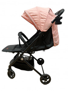Carucior sport copii, pliere compacta pentru avion, cu sistem troller, C6 roz
