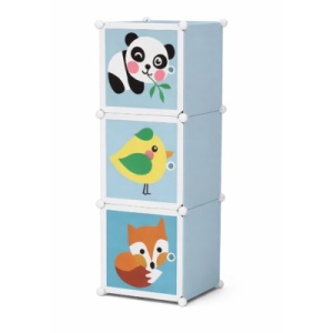 Dulap modular cu ANIMALUTE , 3 compartimente colorat pentru camera copiilor - Img 4