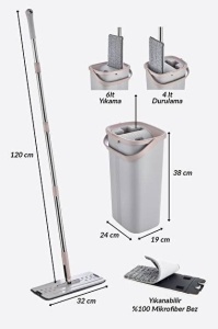 GALEATA CU MOP PLAT SI STORCATOR + 2 LAVETE MICROFIBRA - Img 7