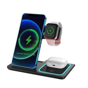Incarcator retea wireless pliabil Fast Charge 3 in 1 15W X455 - Img 1