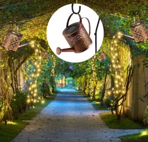 Lampa solara- stropitoare din fier forjat cu lumina calda - Img 3