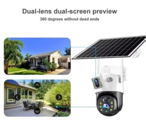 PACHET 3 X Camera de Supraveghere cu Panou Solar slot SIM 4G V380Pro 8MP - Img 2