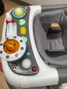 Premergator si Antemergator, 3 in 1,functie si de scaun de masa, reglabil pe inaltime, cu roti de silicon,muzical,gri - Img 5