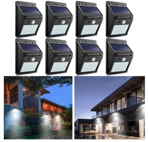 SET 8 LAMPI SOLARE 30 LED CU SENZOR DE MISCARE - Img 1