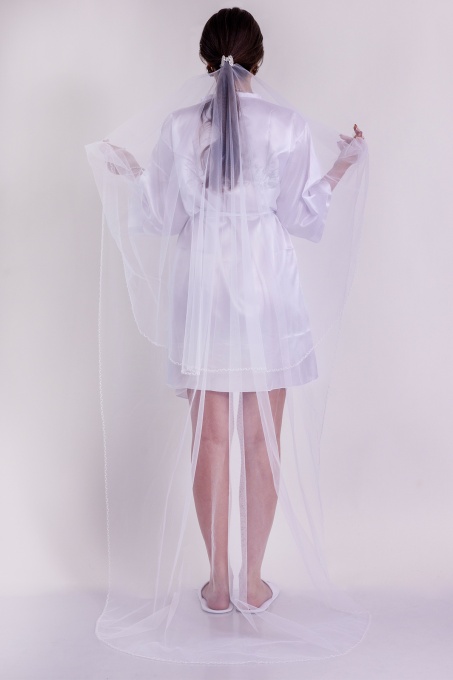Voal Mireasa Lung - Model 1
