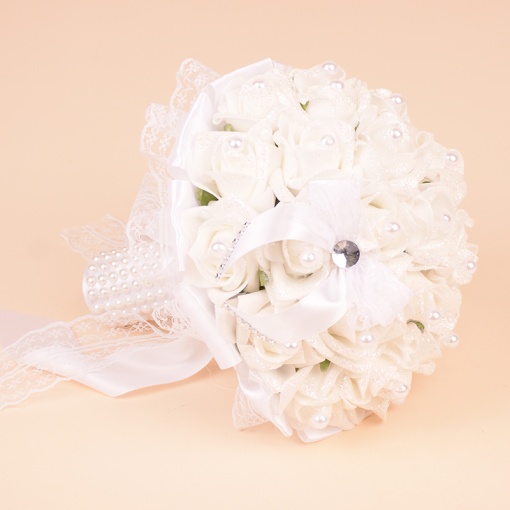 Buchet Trandafiri Mari - Alb