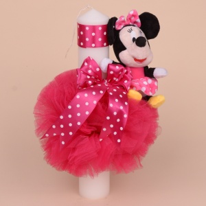 Lumanare Botez Fuxia "Minnie Mouse" - Img 1
