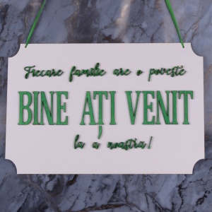 Placuta Hand Made - Bine ati venit - Verde