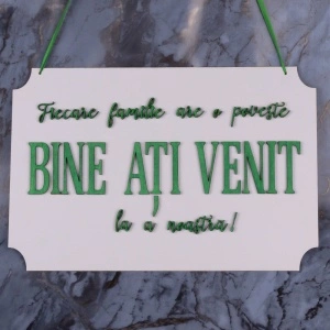 Placuta Hand Made - Bine ati venit - Verde