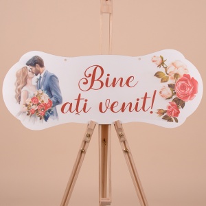 Placuta Mare "Bine ati venit" - Rosu / Miri