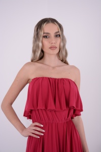 Rochie domnisoare de onoare Bella - Cranberry - Img 2