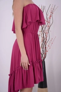 Rochie domnisoare de onoare Bella - Roz Orhidee - Img 5