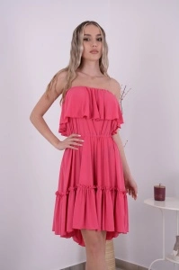 Rochie domnisoare de onoare Bella - Roz - Img 4
