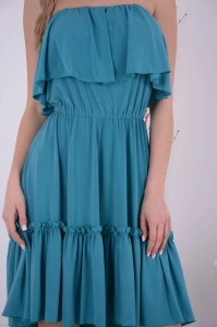 Rochie domnisoare de onoare Bella - Turcoaz - Img 2