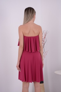 Rochie scurta domnisoare de onoare Eliza Magenta - Img 5