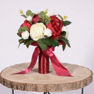 Buchet Bujori - Trandafiri - Bordo