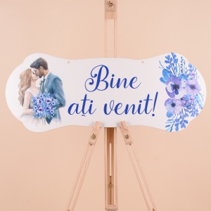 Placuta Mare "Bine ati venit" - Albastru / Miri