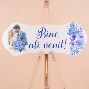 Placuta Mare "Bine ati venit" - Albastru / Miri